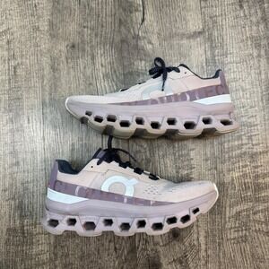 On Running Cloudmonster Pearl/Arctic  Running Shoe Sneakers Women's 9.5